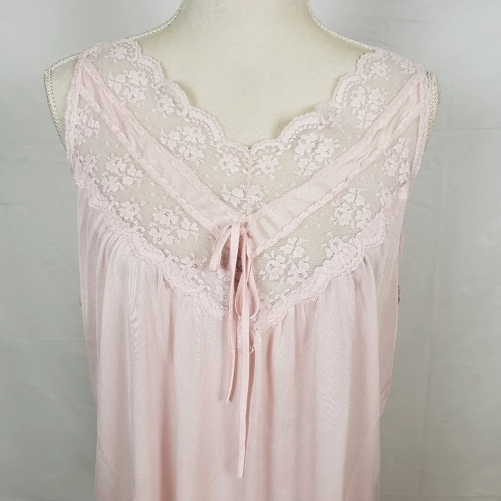 Vintage Katz USA Made Nightie Pink VGUC - Picture 1 of 9